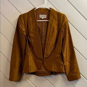 VELIKA DESIGNS Vintage Silk Blazerwith Beaded Lapel